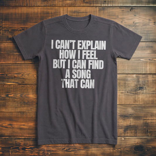 I Can't Explain How I Feel But I Can Find a Song That Can - T-Shirt