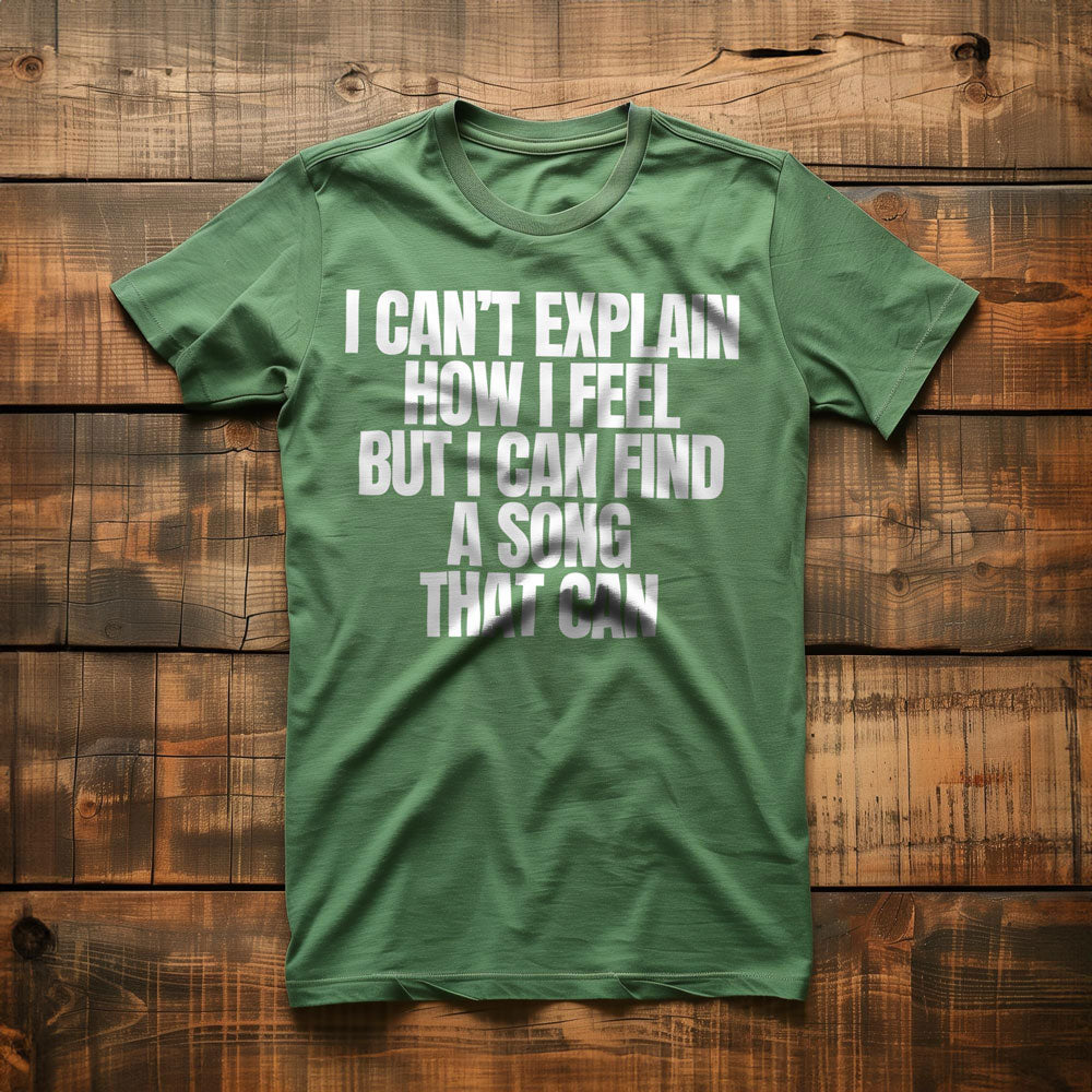 I Can't Explain How I Feel But I Can Find a Song That Can - T-Shirt