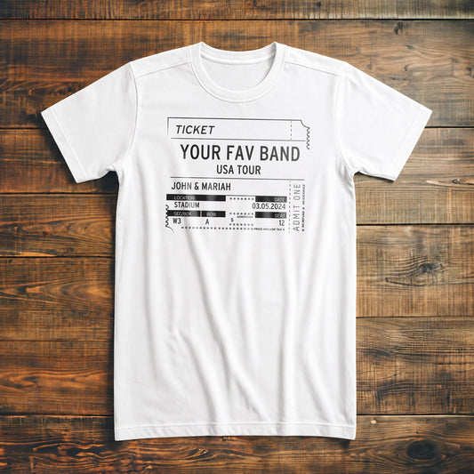 Concert Ticket Stub - Custom - T-Shirt