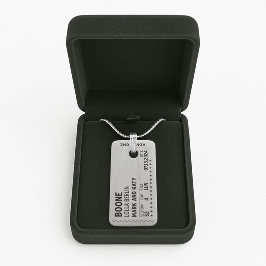 Concert Ticket Stub - Necklace