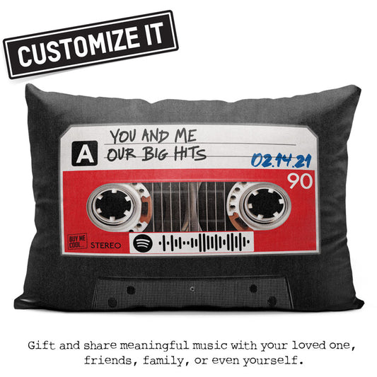 Cassette Tape Black - Throw Pillow