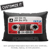 Cassette Tape Black - Throw Pillow