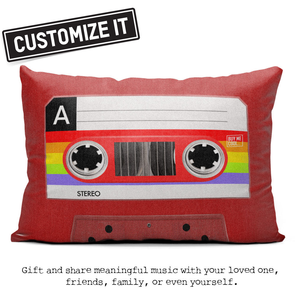 Cassette Tape Red - Throw Pillow
