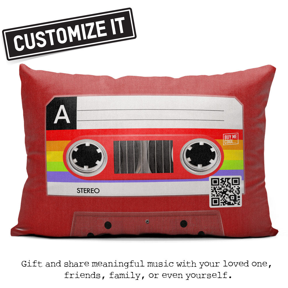 Cassette Tape Red - Throw Pillow