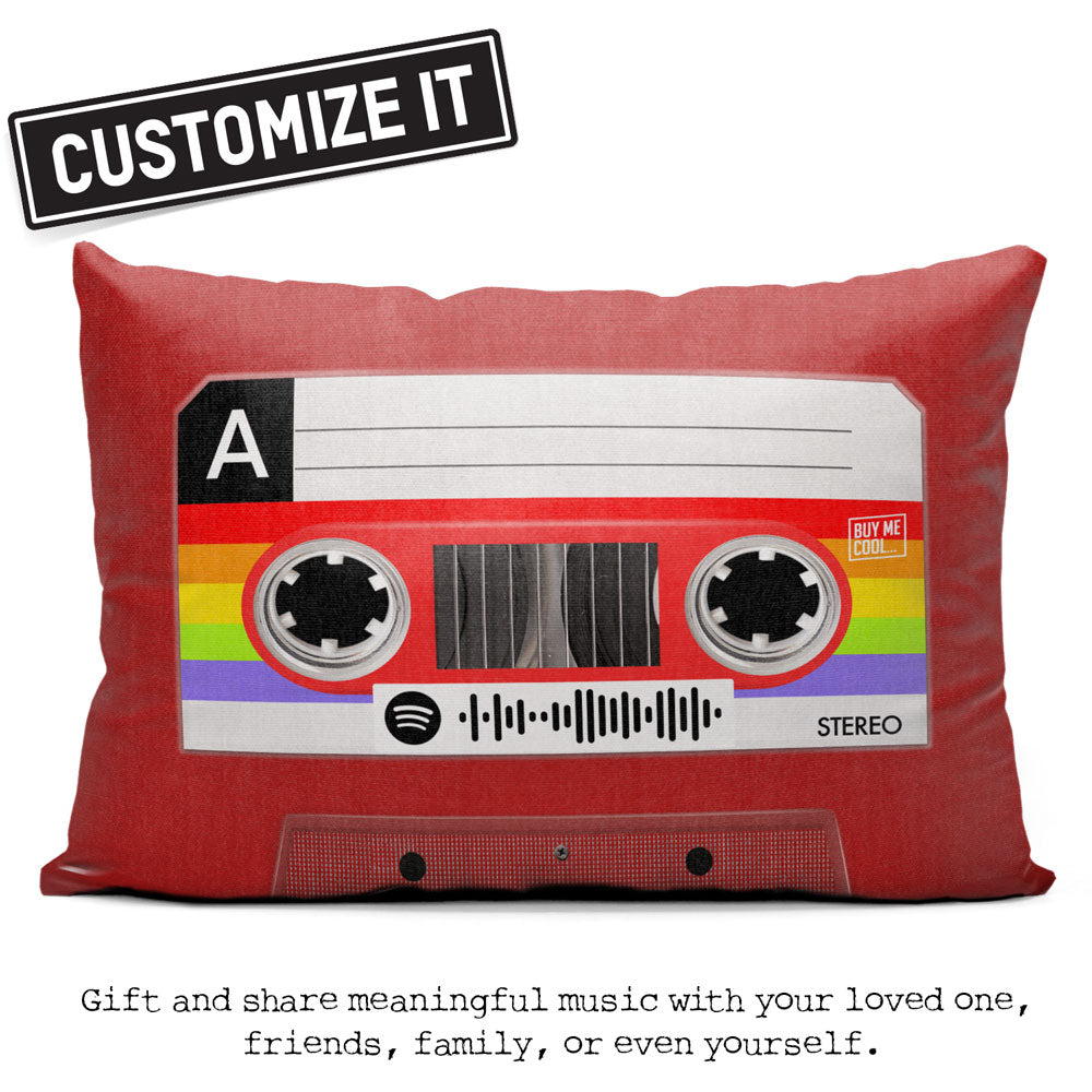 Cassette Tape Red - Throw Pillow