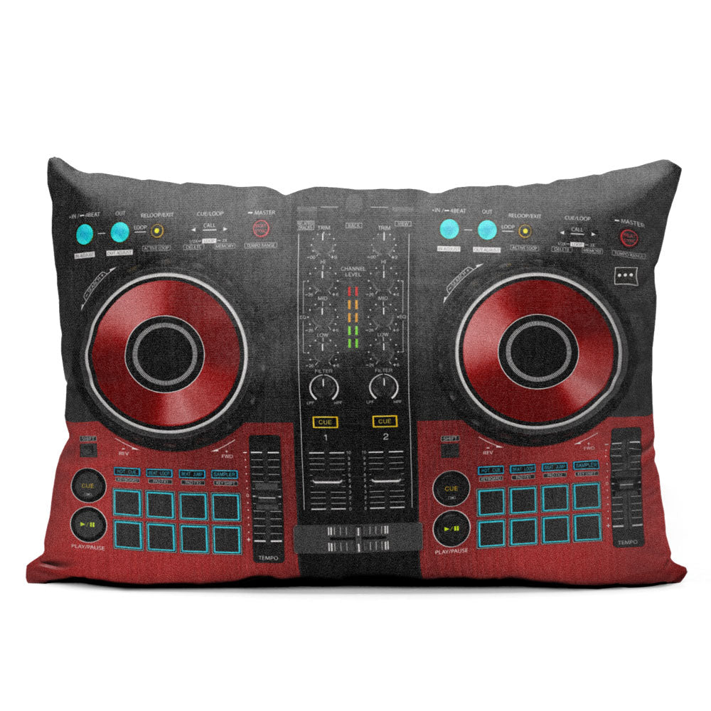 DJ Controller Red - Throw Pillow