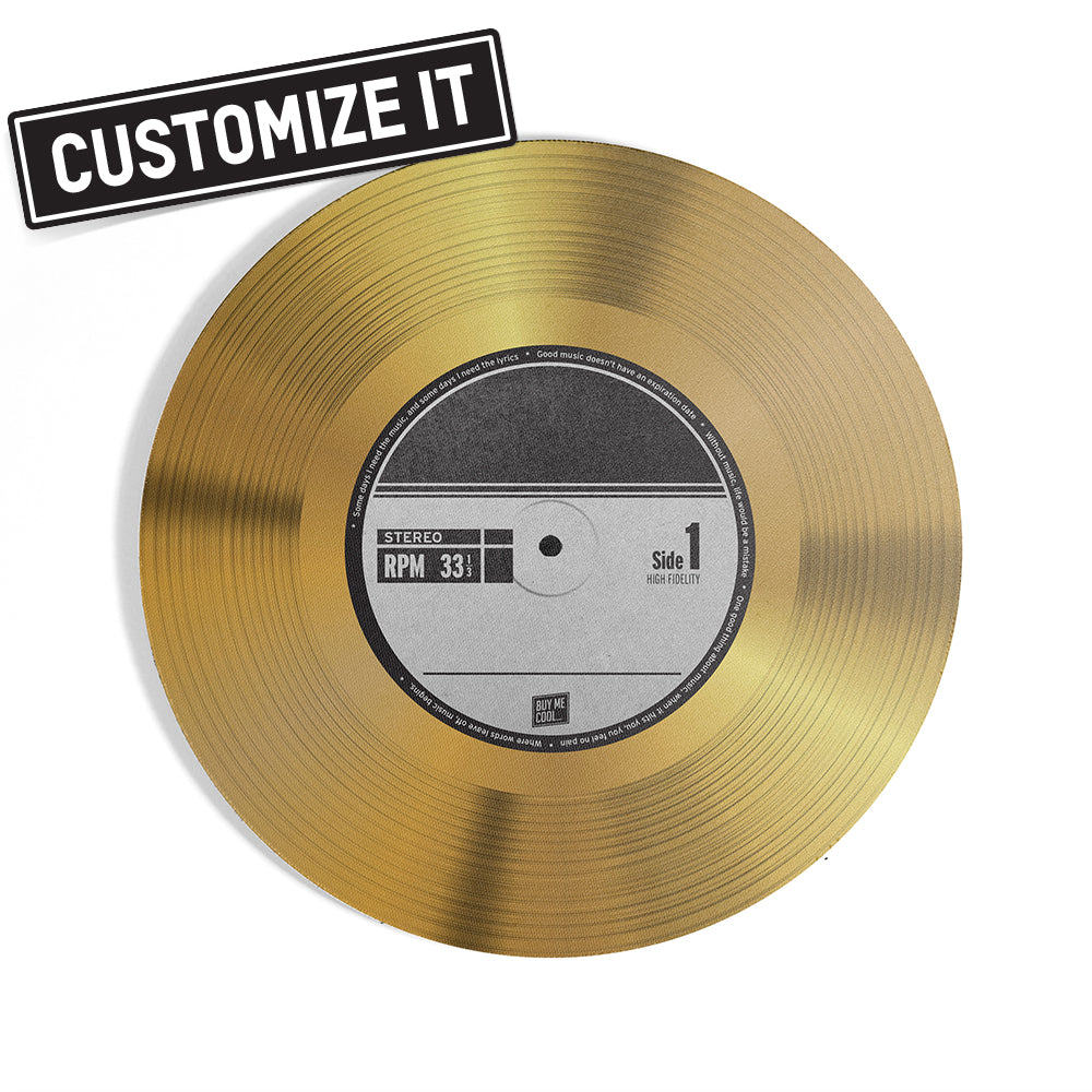 Gold Record - Round Mousepad