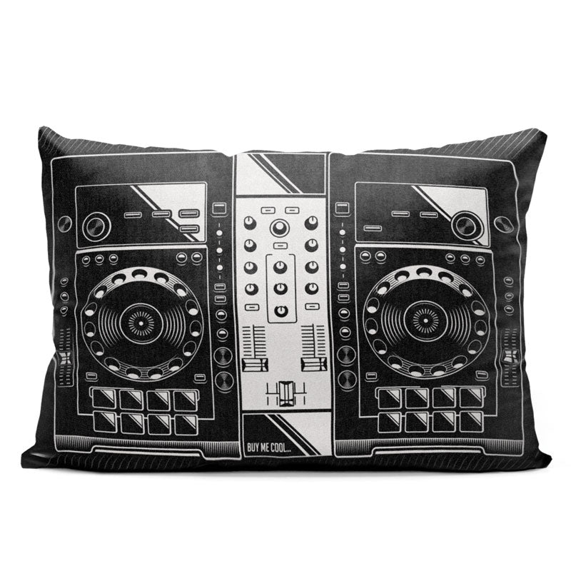Dj Controller Black - Throw Pillow
