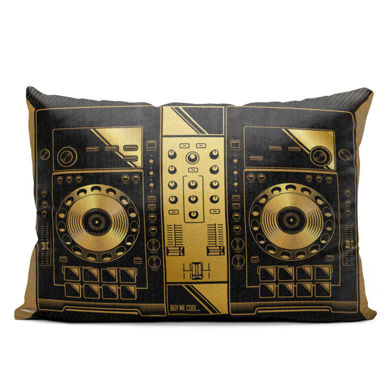 Dj Controller Golden - Throw Pillow