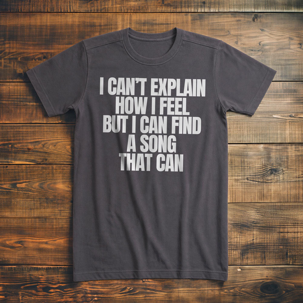 I Can't Explain How I Feel But I Can Find a Song That Can - T-Shirt