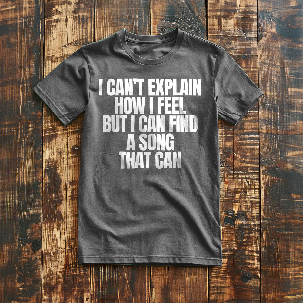 I Can't Explain How I Feel But I Can Find a Song That Can - T-Shirt