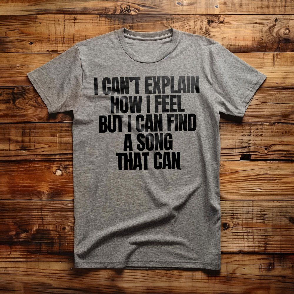 I Can't Explain How I Feel But I Can Find a Song That Can - T-Shirt