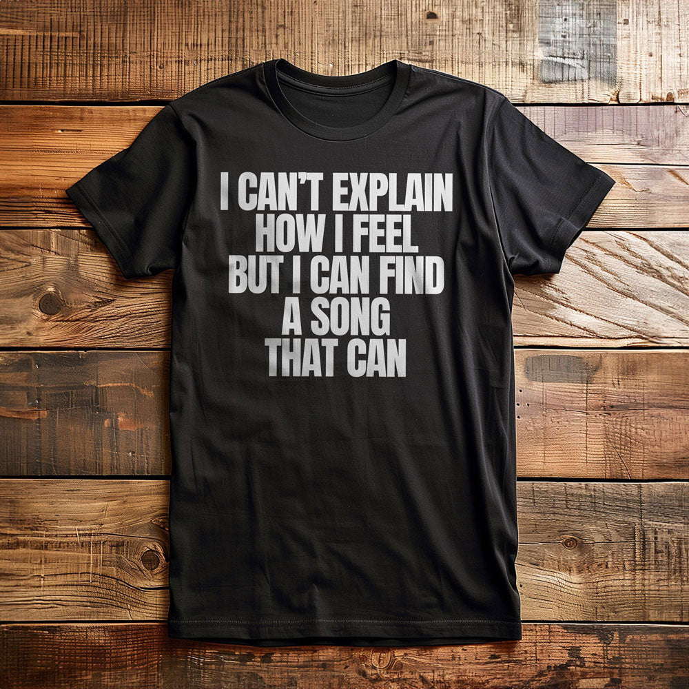 I Can't Explain How I Feel But I Can Find a Song That Can - T-Shirt