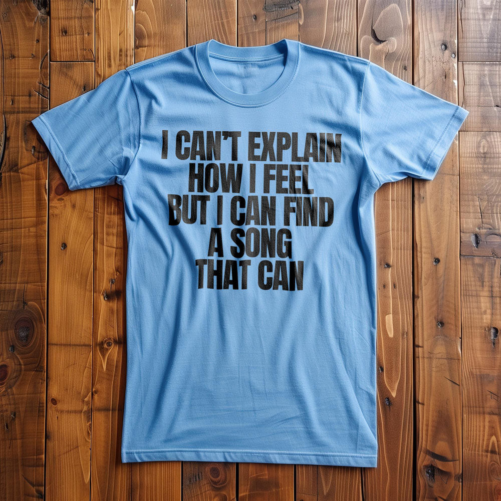 I Can't Explain How I Feel But I Can Find a Song That Can - T-Shirt