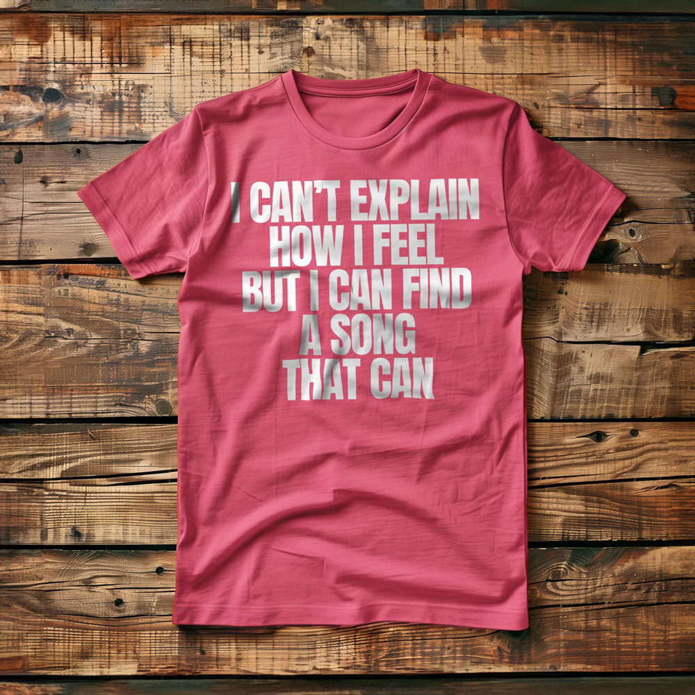 I Can't Explain How I Feel But I Can Find a Song That Can - T-Shirt