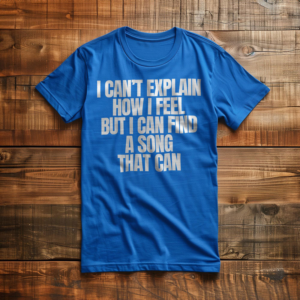 I Can't Explain How I Feel But I Can Find a Song That Can - T-Shirt