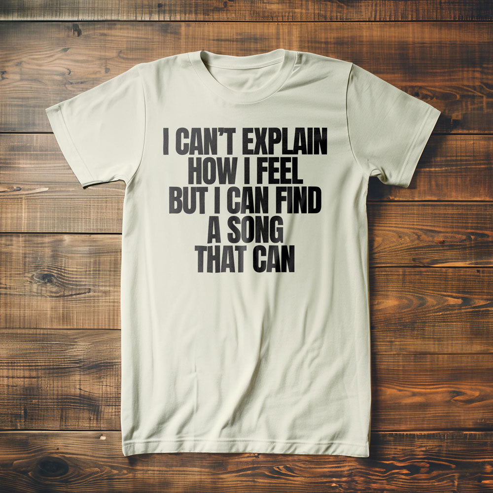 I Can't Explain How I Feel But I Can Find a Song That Can - T-Shirt