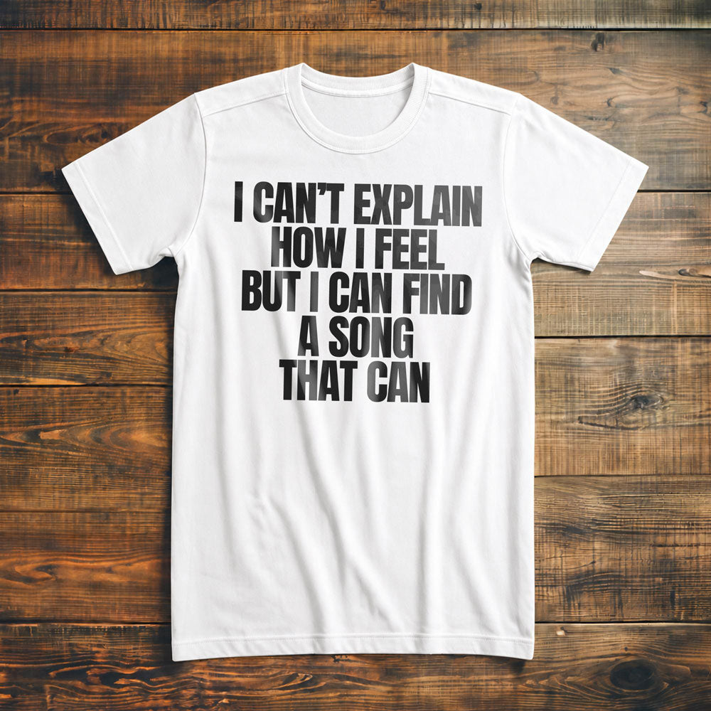 I Can't Explain How I Feel But I Can Find a Song That Can - T-Shirt