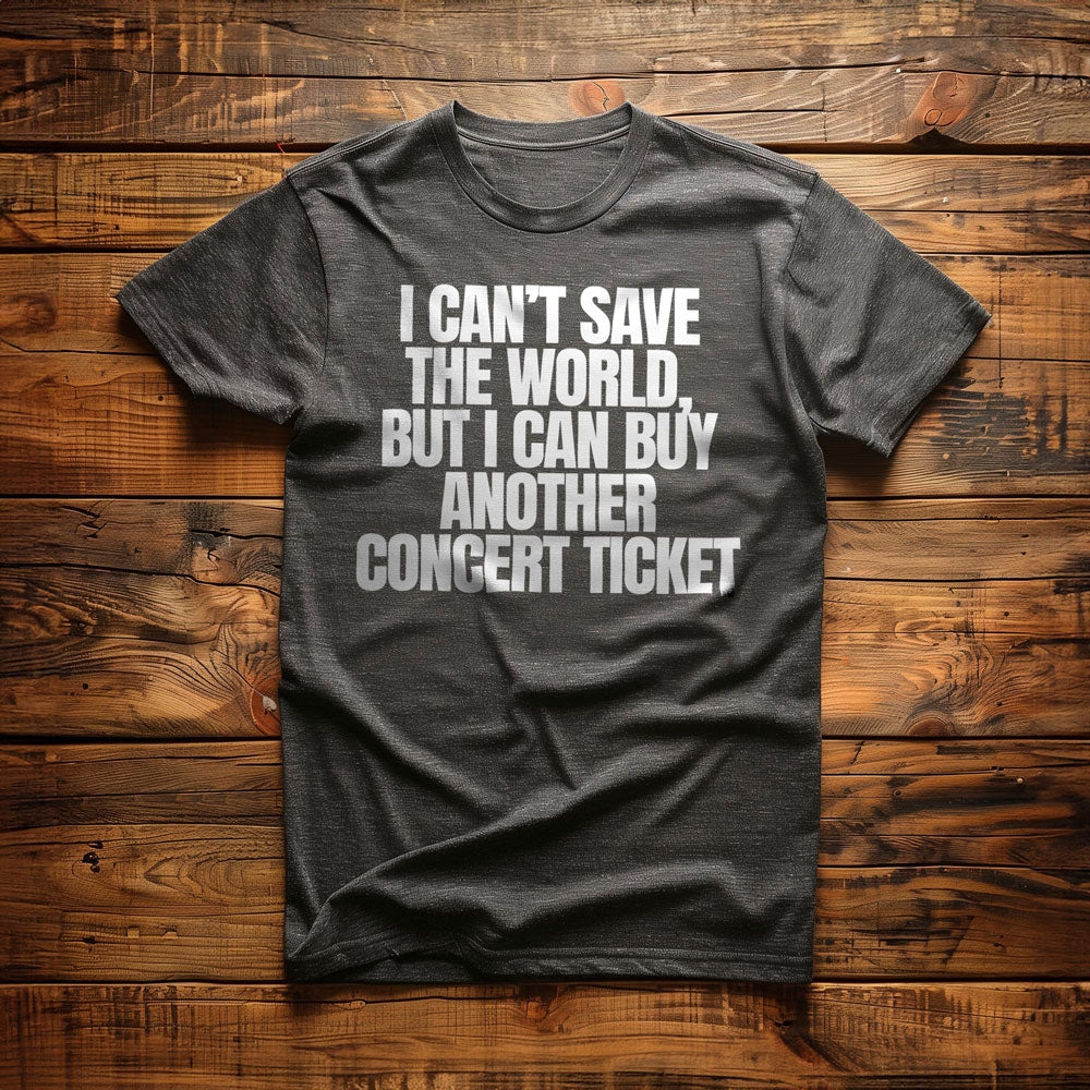 I Can't Save the World, But I Can Buy Another Concert Ticket - T-Shirt