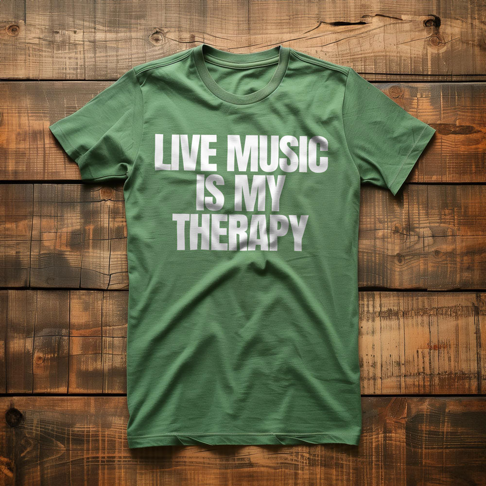 Live Music Is My Therapy - T-Shirt