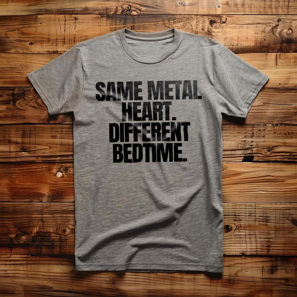 Same Metal Heart. Different Bedtime T-Shirt – Regular Athletic Heather