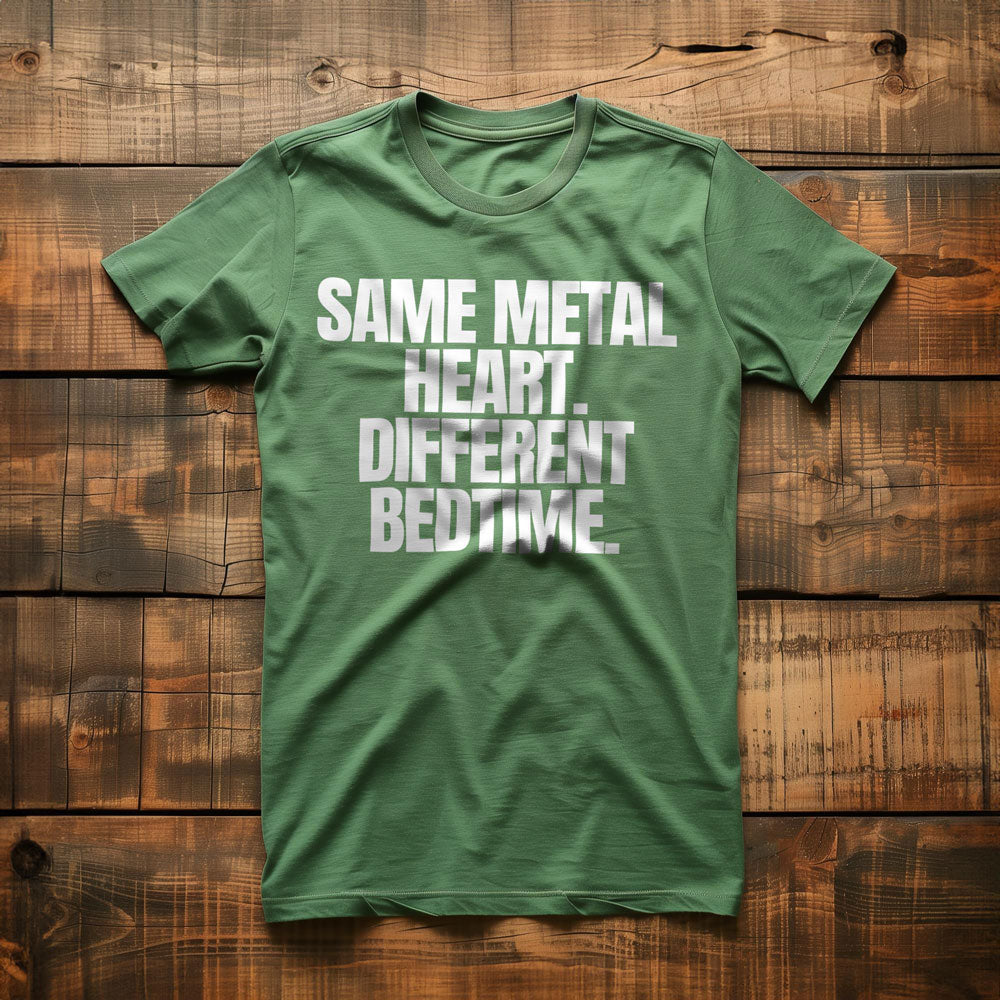 Same Metal Heart. Different Bedtime T-Shirt – Regular Green