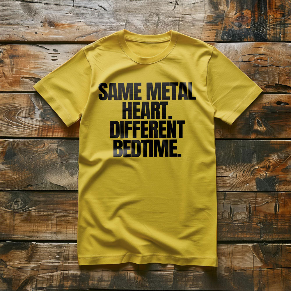 Same Metal Heart. Different Bedtime T-Shirt – Regular Yellow