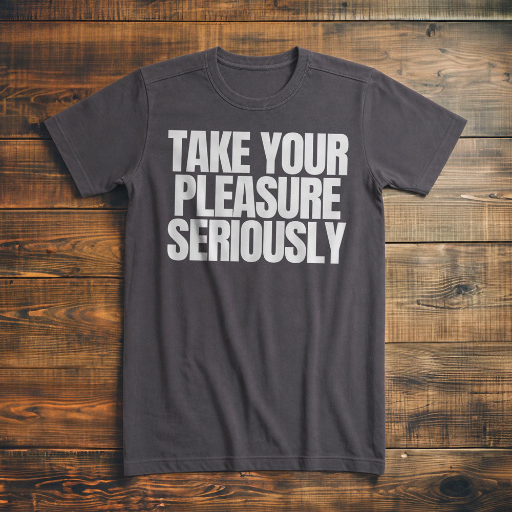 Take Your Pleasure Seriously T-Shirt – Premium Asphalt