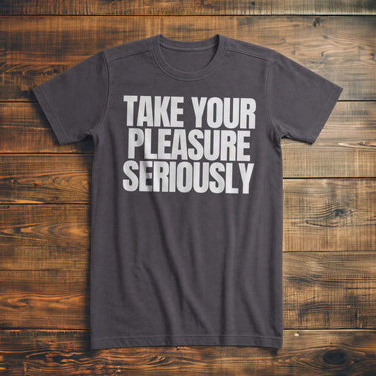 Take Your Pleasure Seriously T-Shirt – Premium Asphalt