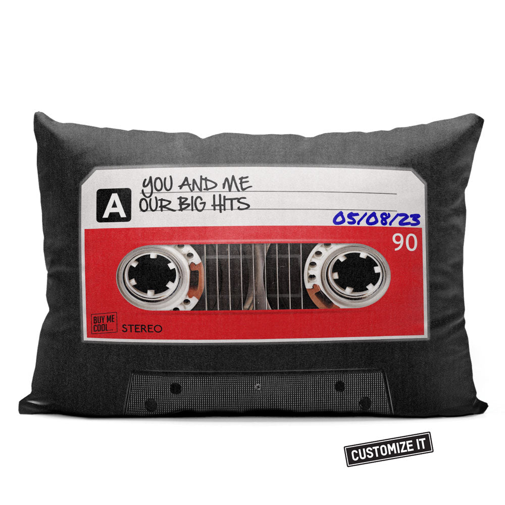 Cassette Tape Black - Throw Pillow
