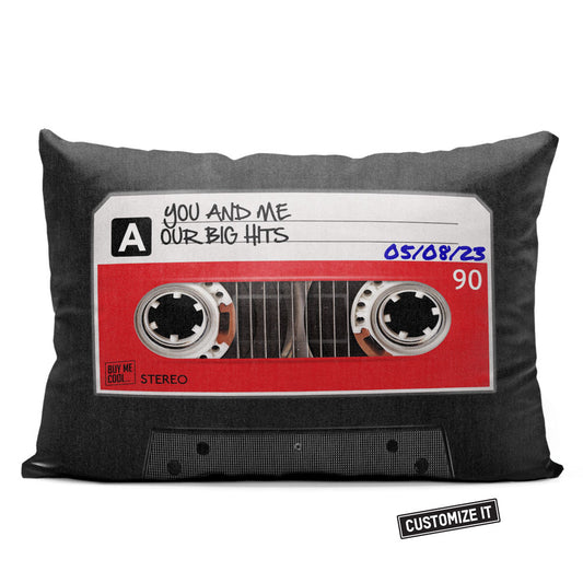 Cassette Tape Black - Throw Pillow