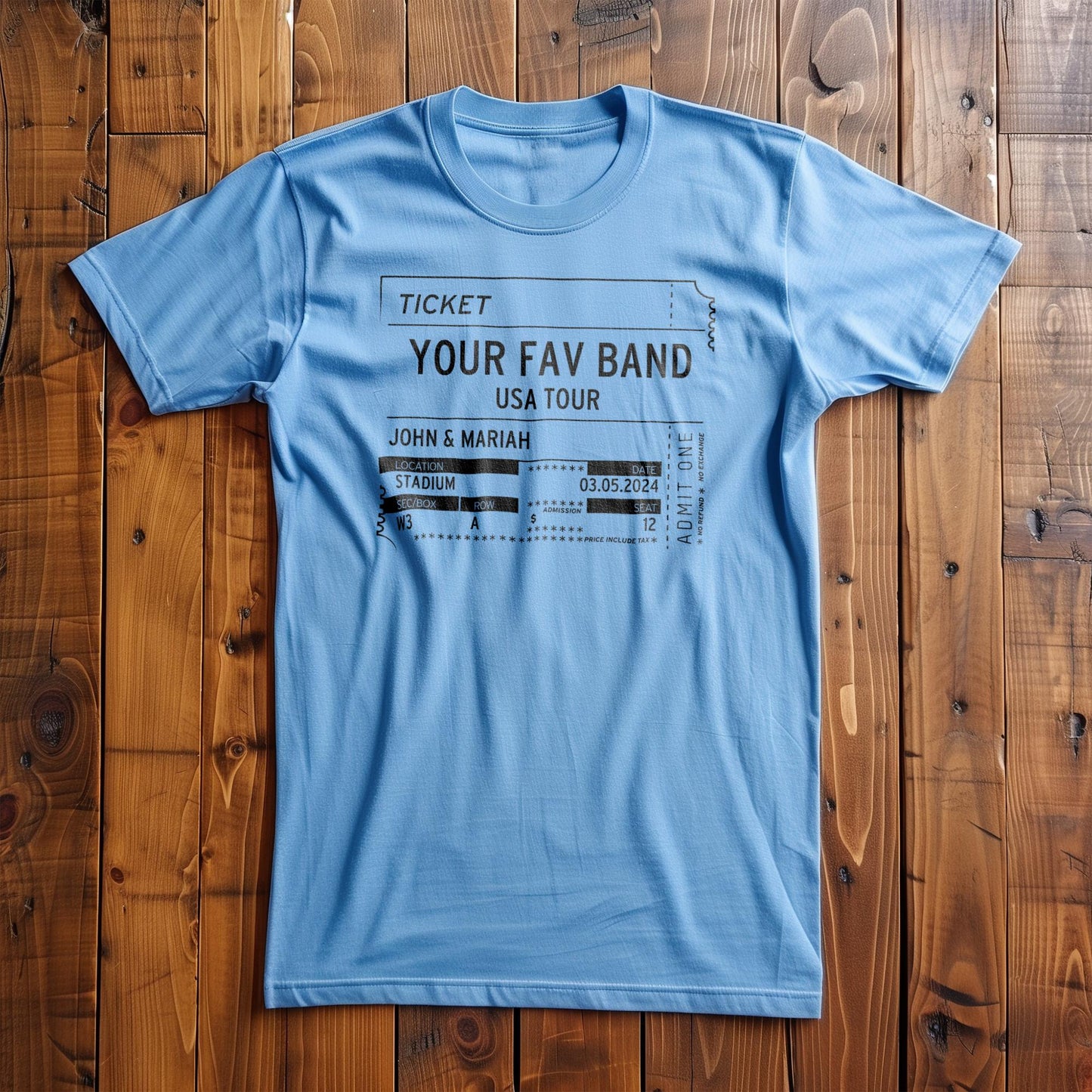 Concert Ticket Stub - Custom - T-Shirt