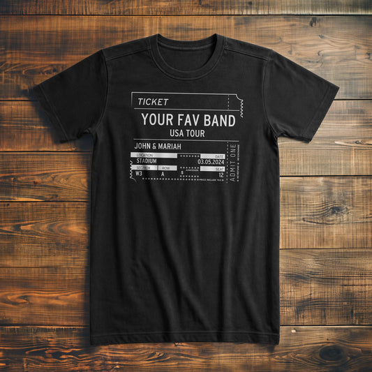 Concert Ticket Stub - Custom - T-Shirt