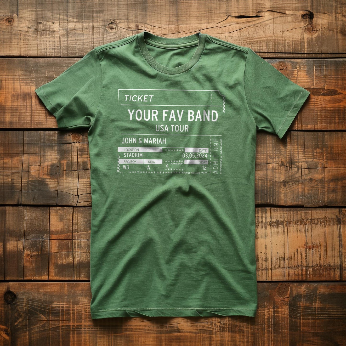 Concert Ticket Stub - Custom - T-Shirt