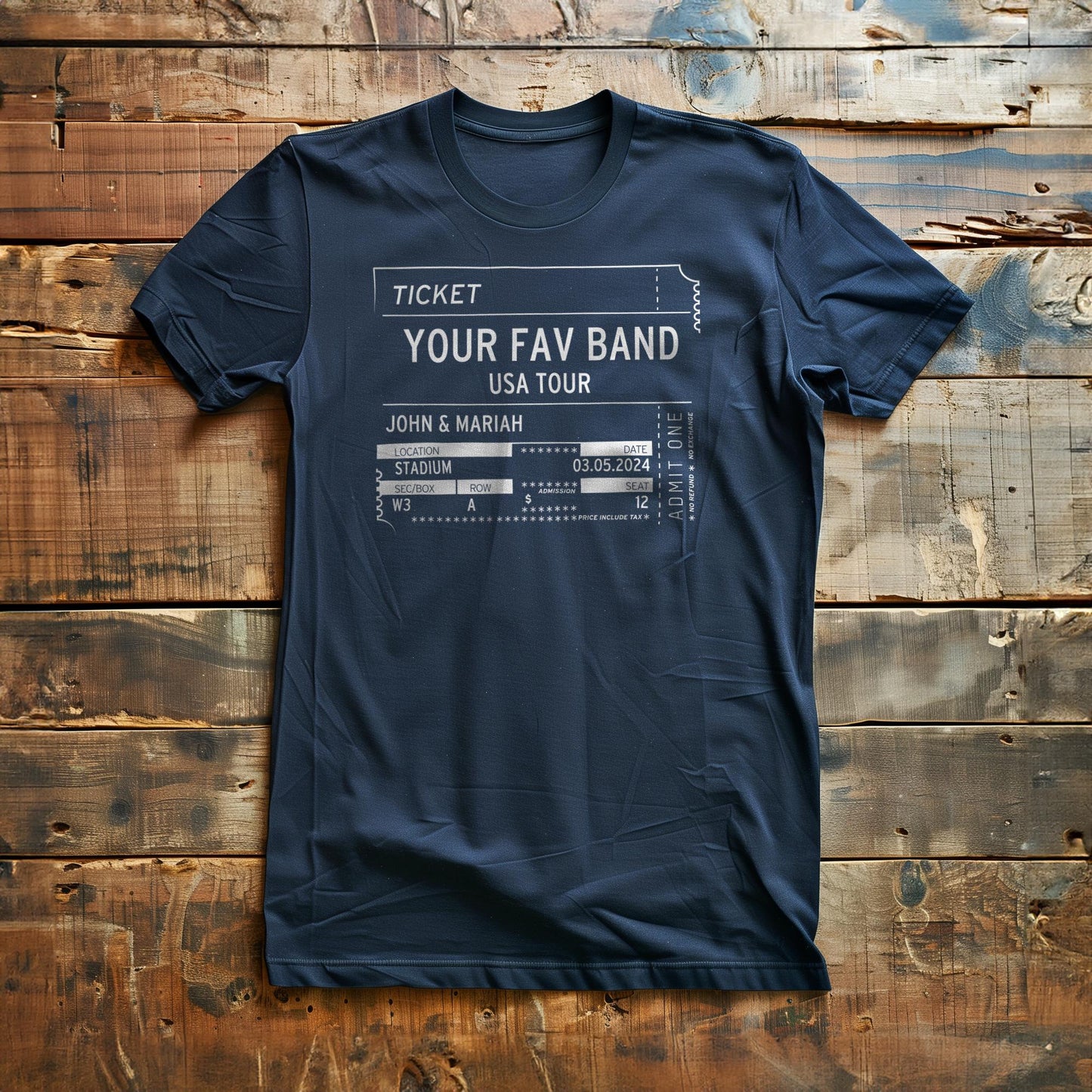 Concert Ticket Stub - Custom - T-Shirt
