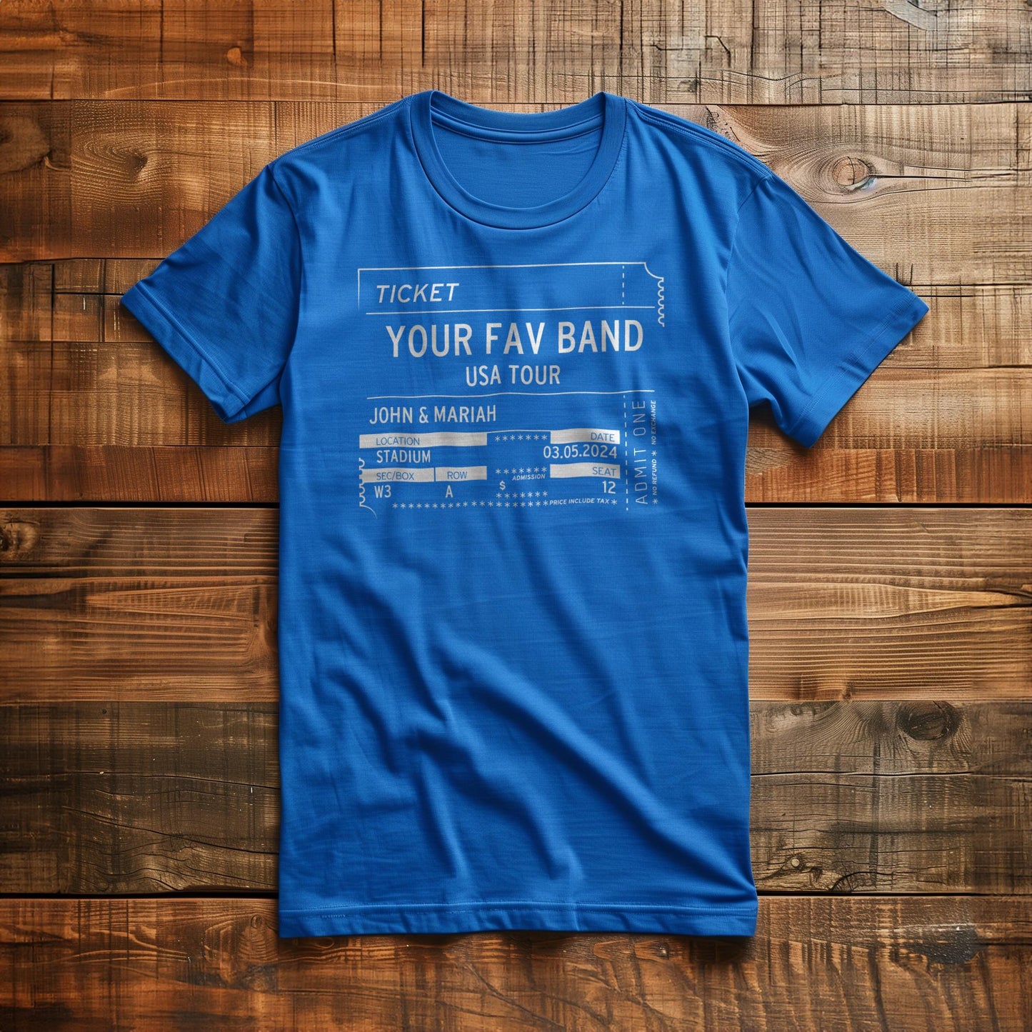 Concert Ticket Stub - Custom - T-Shirt