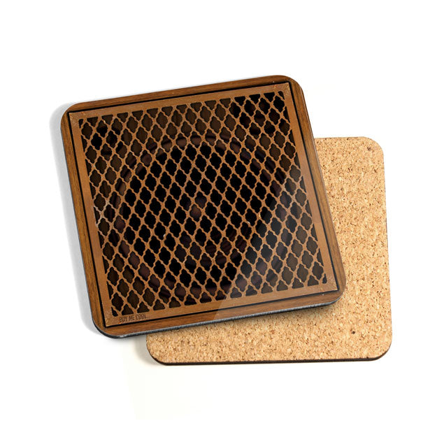Wood Grid Speaker - Coaster