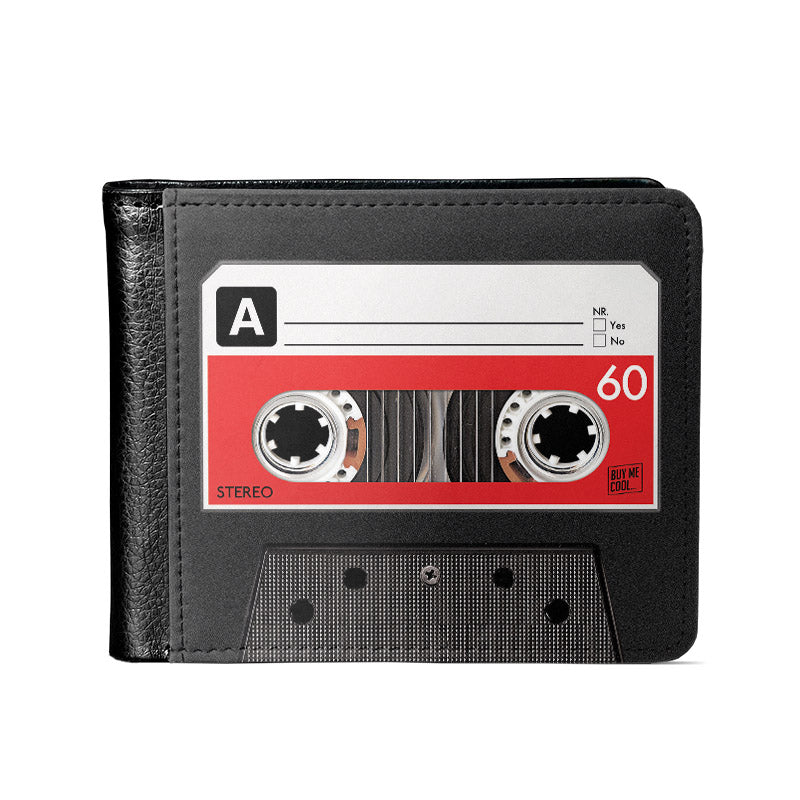 Cassette Tape Black - Men's Wallet - buymecool