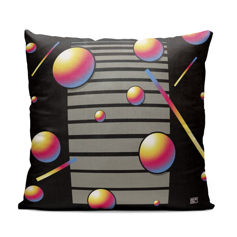 Abstract VHS Space - Throw Pillow