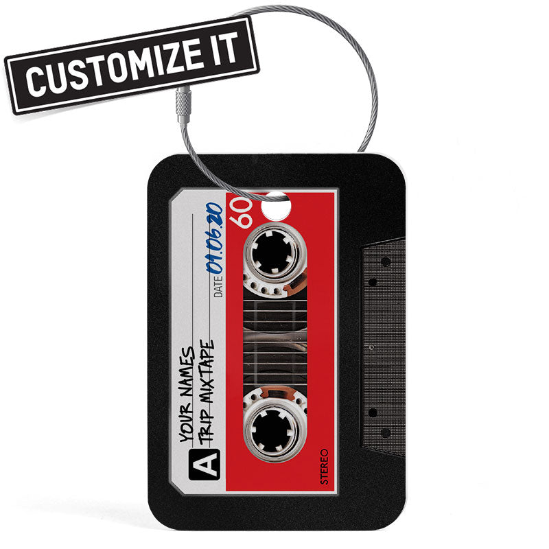 Cassette Tape Black - Luggage Tag