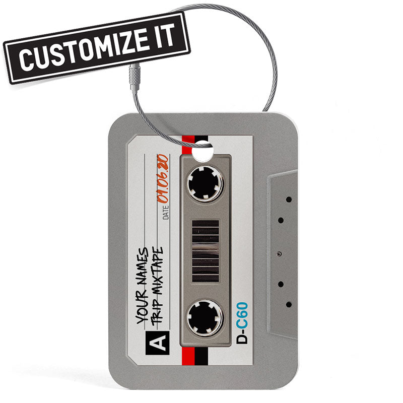 Cassette Tape Grey - Luggage Tag