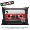 Cassette Tape Black - Throw Pillow