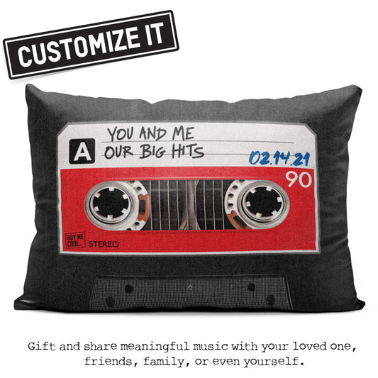 Cassette Tape Black - Throw Pillow