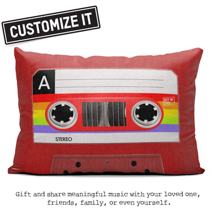 Cassette Tape Red - Throw Pillow