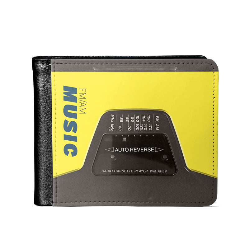 Cassette Player Yellow - Men's Wallet