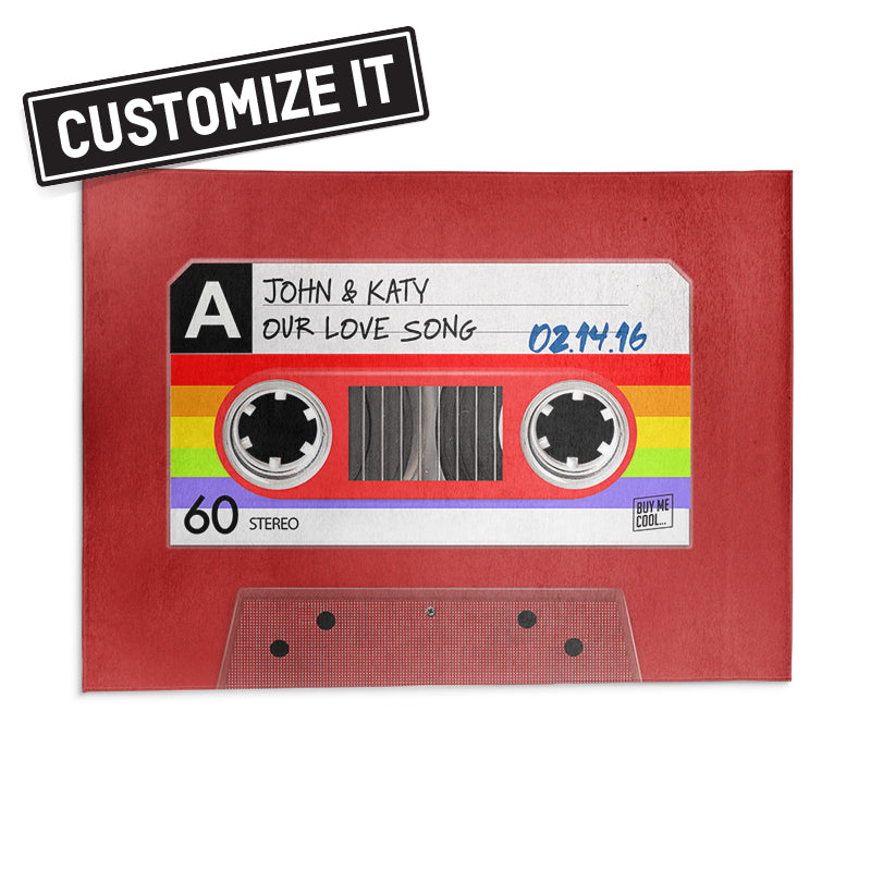 Cassette Tape Red - Rectangular Rug
