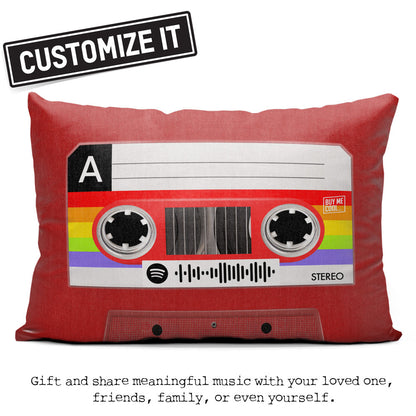 Cassette Tape Red - Throw Pillow