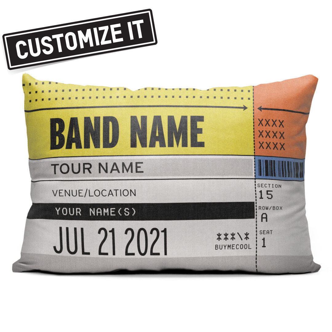 Concert Ticket - Modern - Throw Pillow