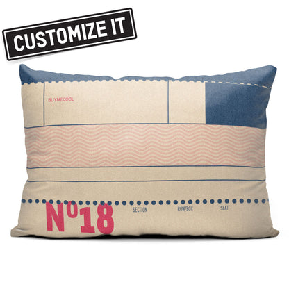 Concert Ticket - Retro - Throw Pillow