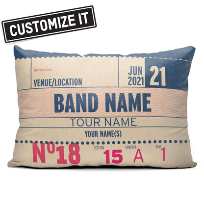 Concert Ticket - Retro - Throw Pillow